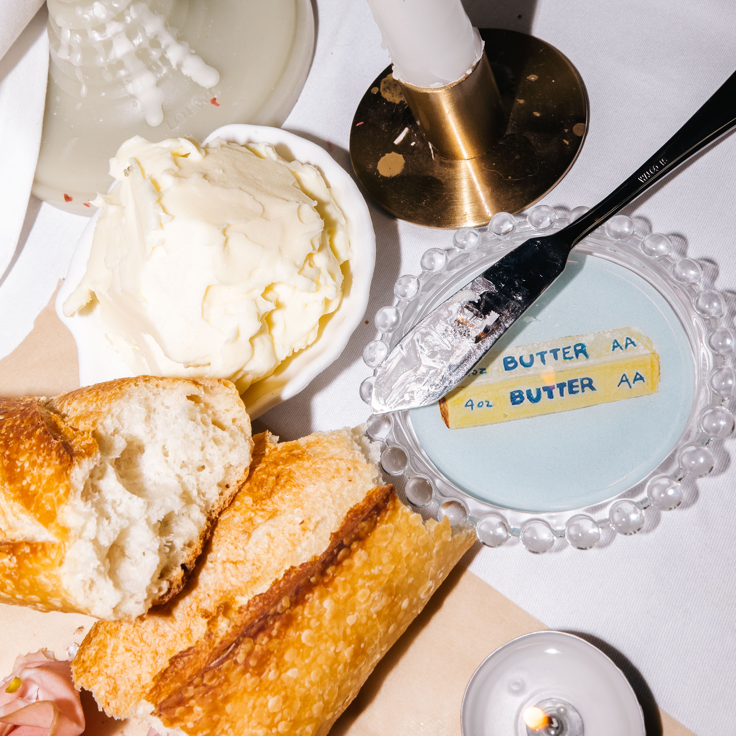 Butter Trinket Dish, 4”: Cream