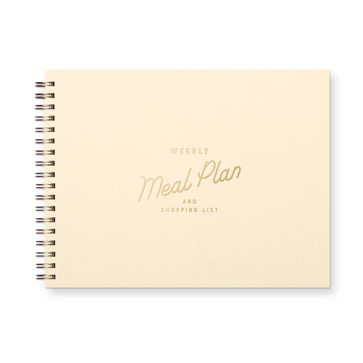 Retro Weekly Meal Planner| French Vanilla Cover & Gold Foil