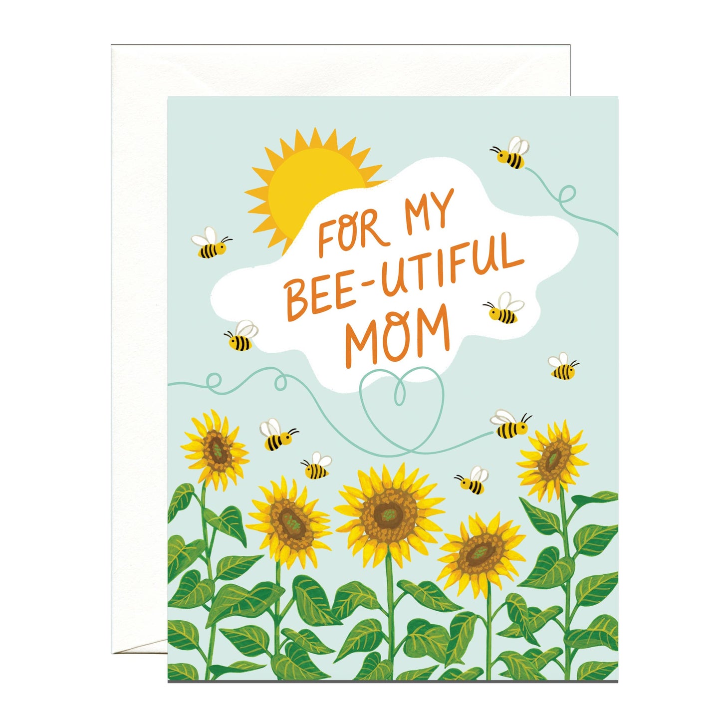 Bumble Bees and Sunflowers Mother's Day Card