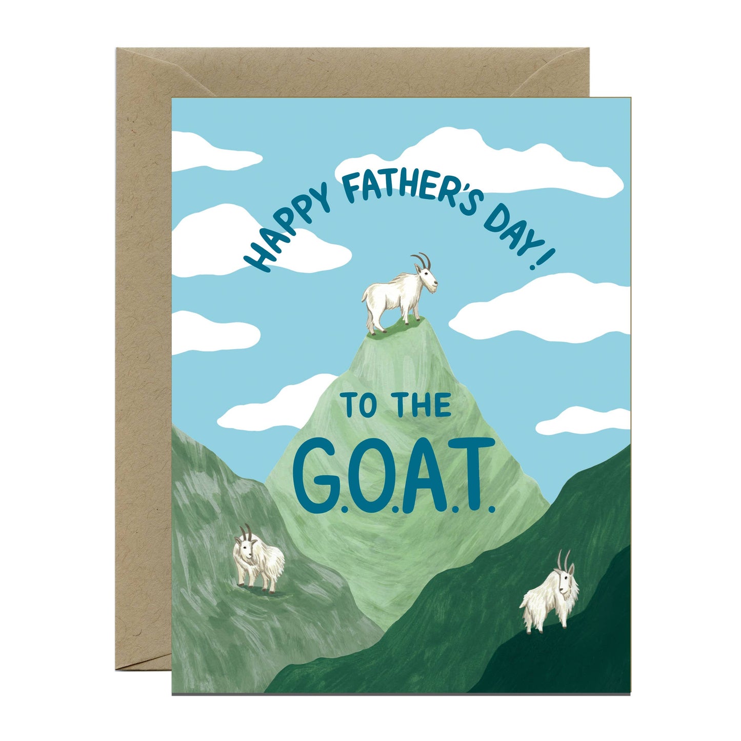 G.O.A.T. Mountain Goat Greatest of All TimeFather's Day Card