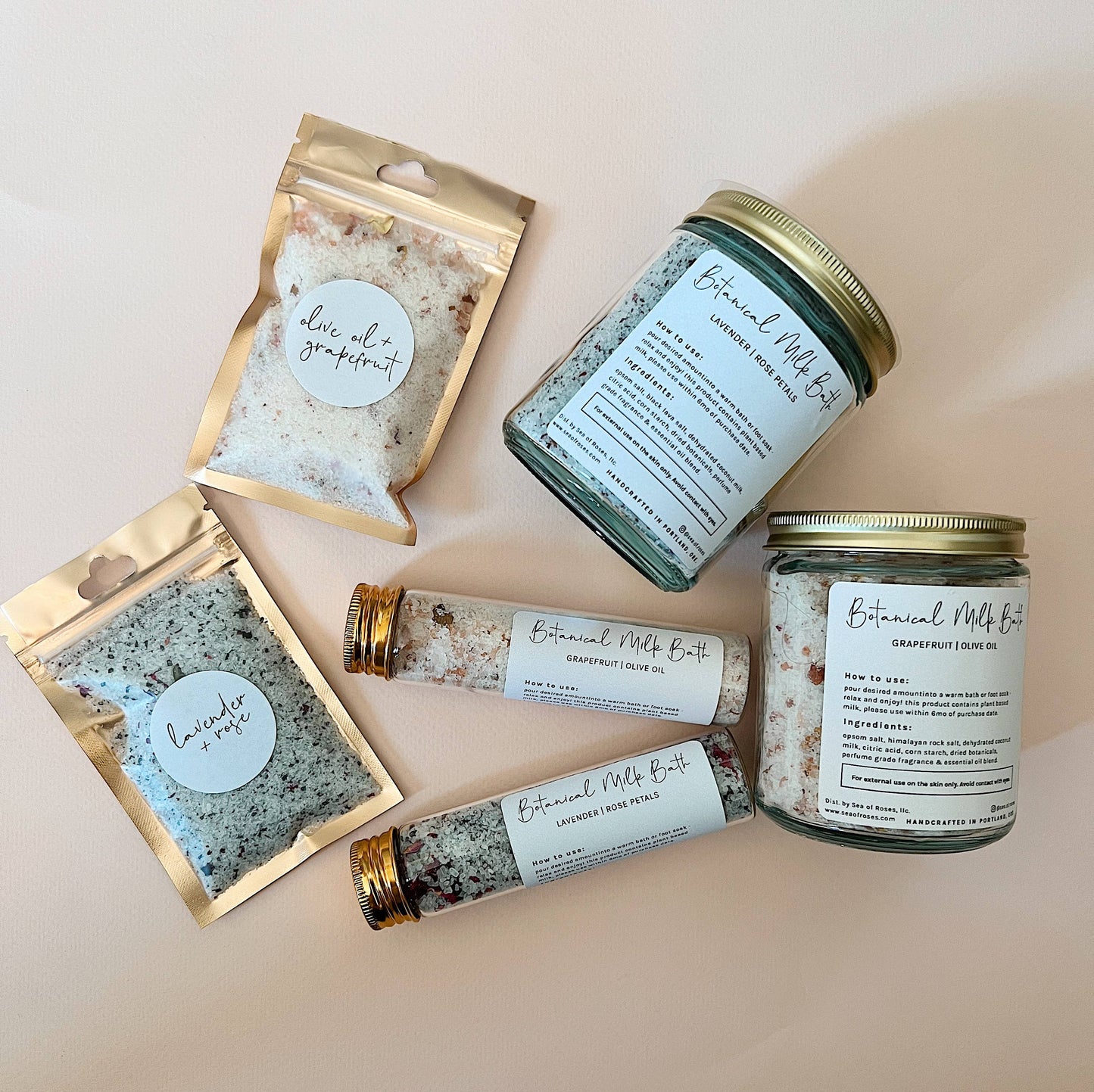 Botanical Milk Bath: 3oz / lavender rose