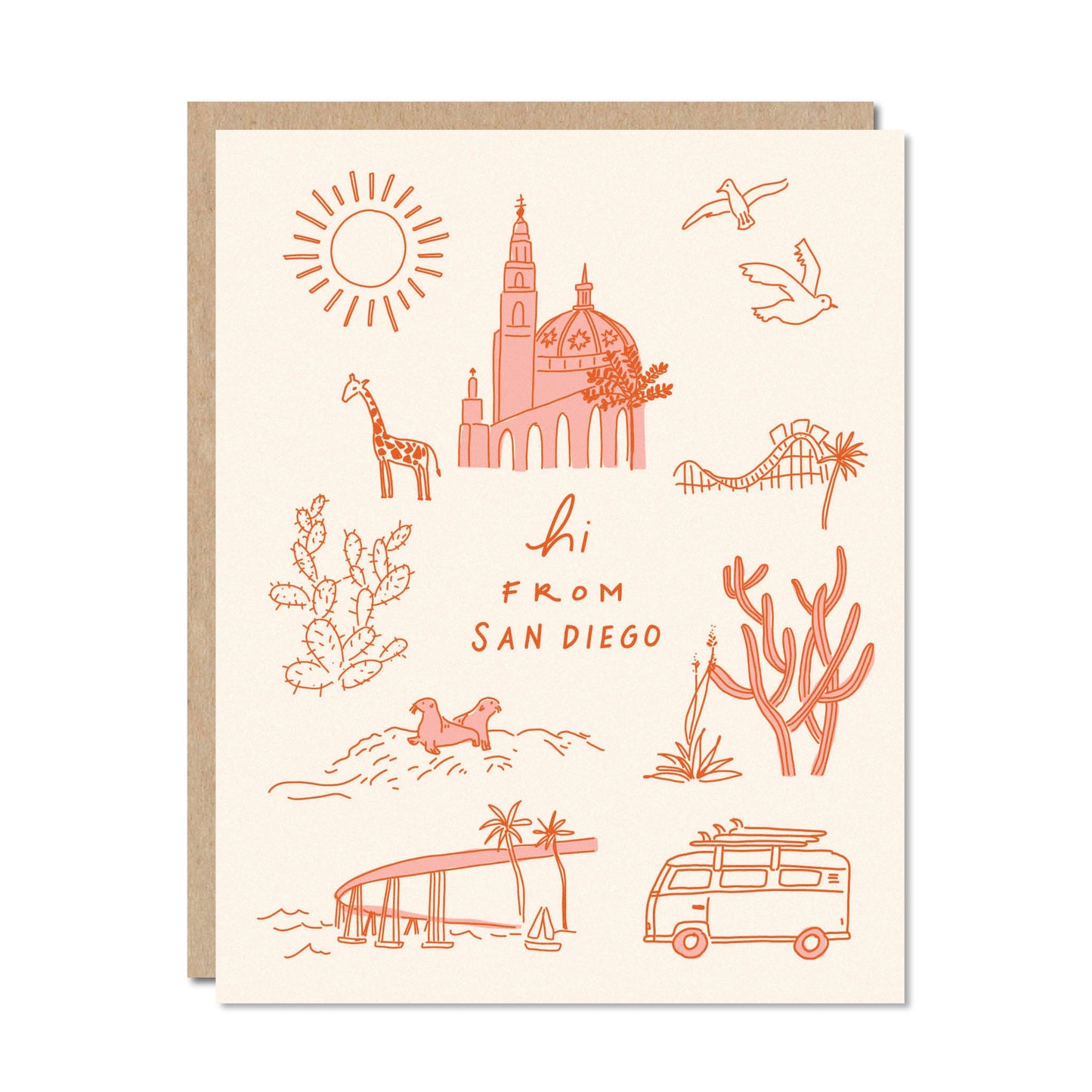 Hi from San Diego - Local Everyday Greeting Card
