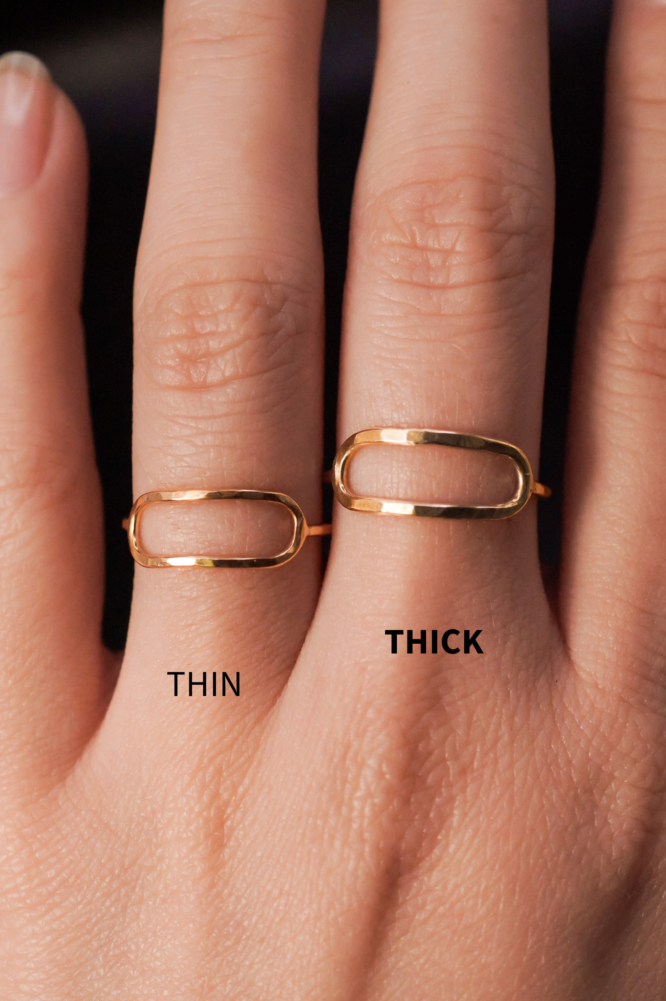 Stadium Ring | 14K Gold Fill, Medium Thick 1mm | 8