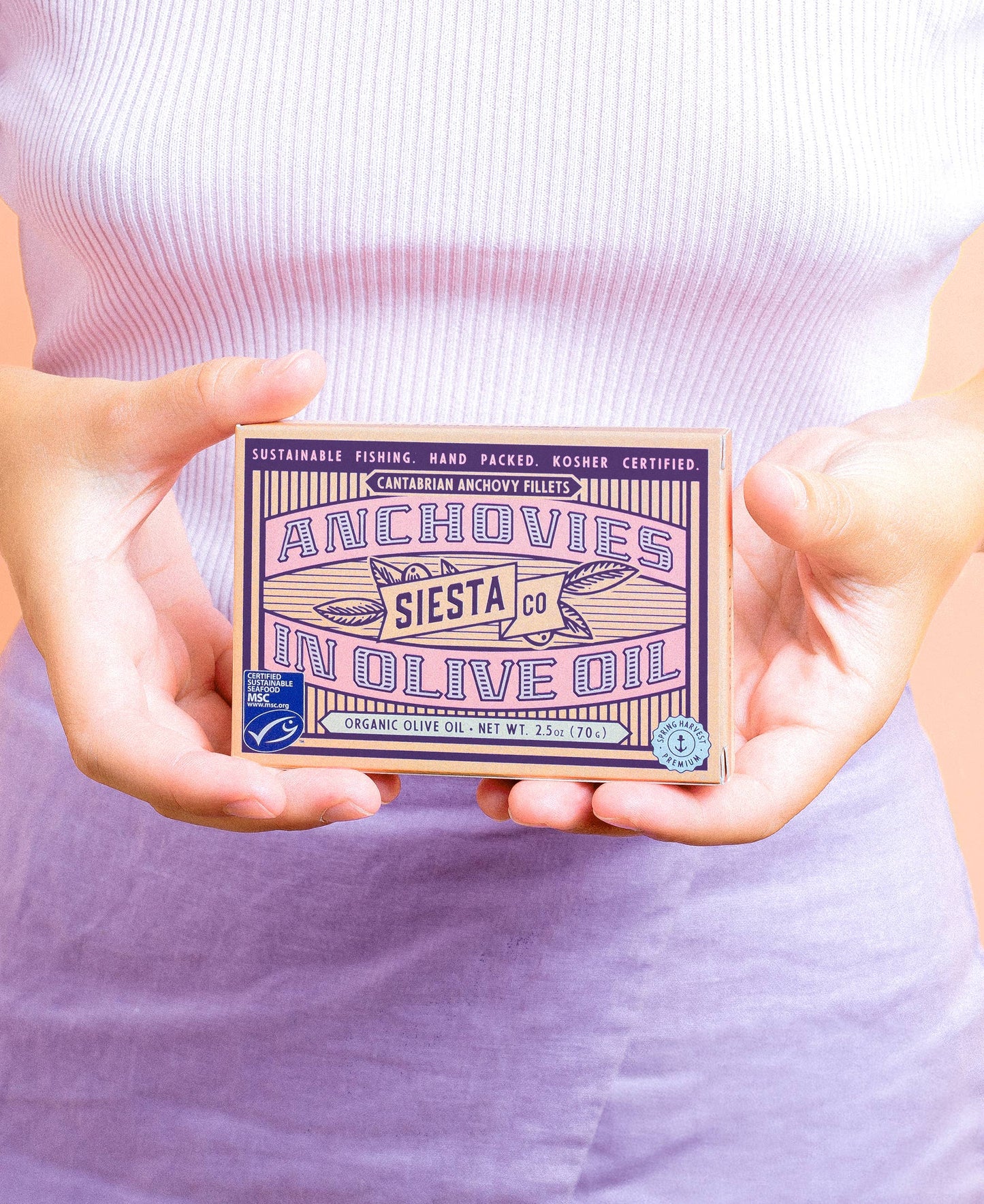 Cantabrian Anchovies in Organic Extra Virgin Olive Oil - 70g