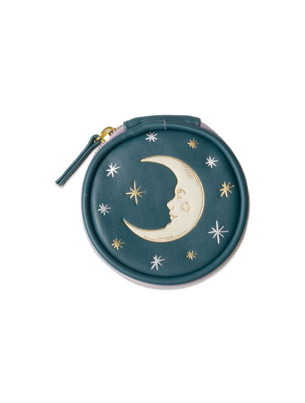 Vegan Leather Pill Case | Teal Moon