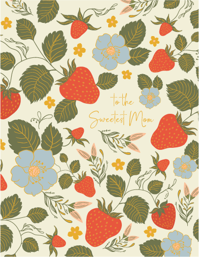 Strawberry Garden Hand-Illustrated Mother’s Day Card