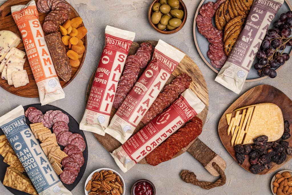 Foustman's Uncured Salami | Pork Cabernet Wine |