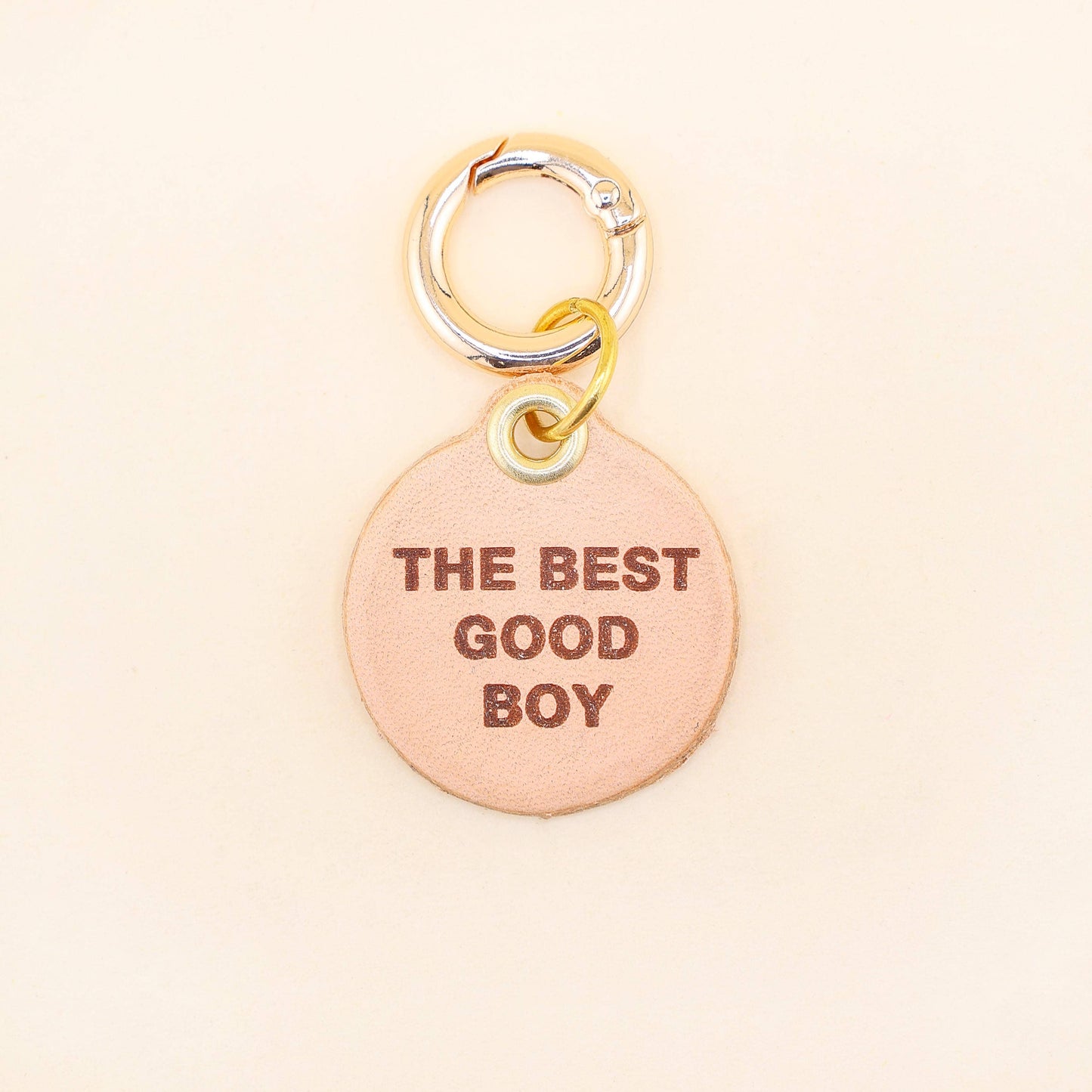 The Best Good Boy Pet Tag | Top-Grain Leather
