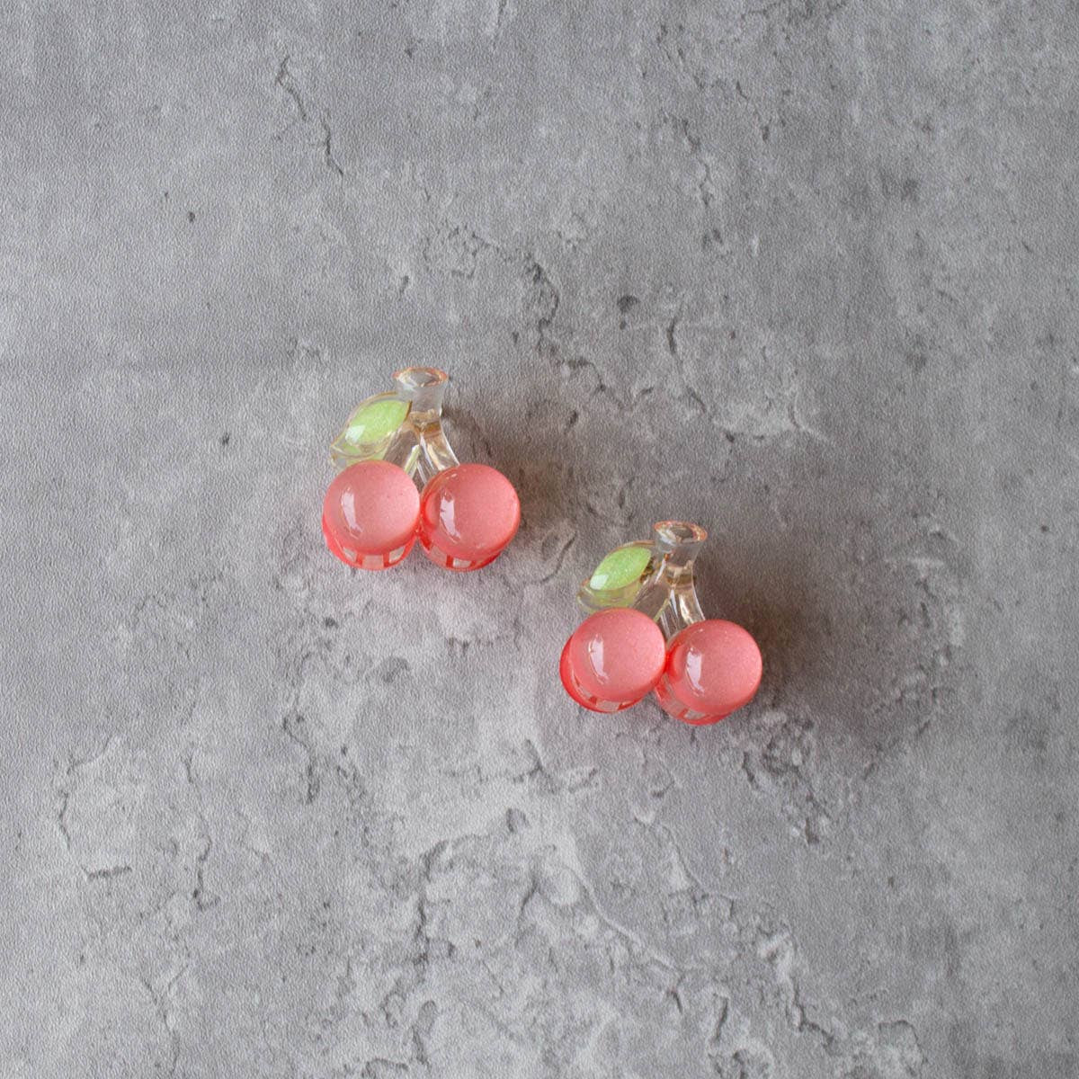Cute Cherry Hair Clip Set: Pink