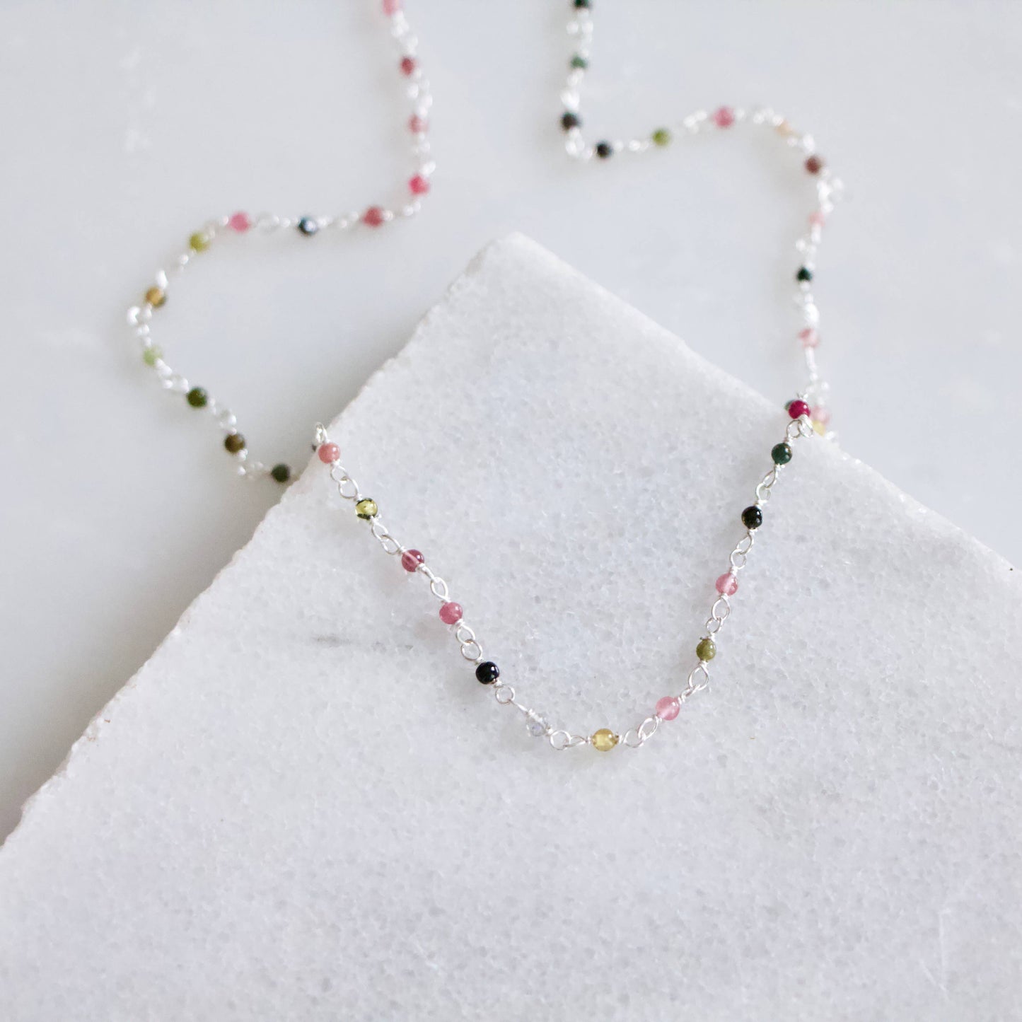 Tourmaline Choker Necklace | Gold