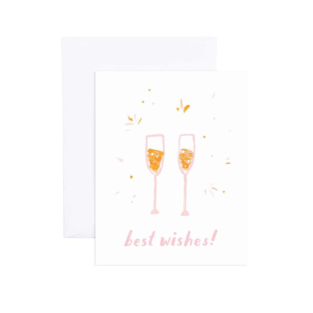 Betsy Champagne Wedding Card