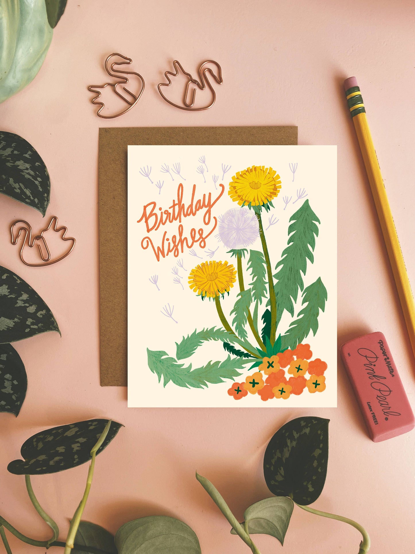 Dandelion Birthday Wishes Greeting Card
