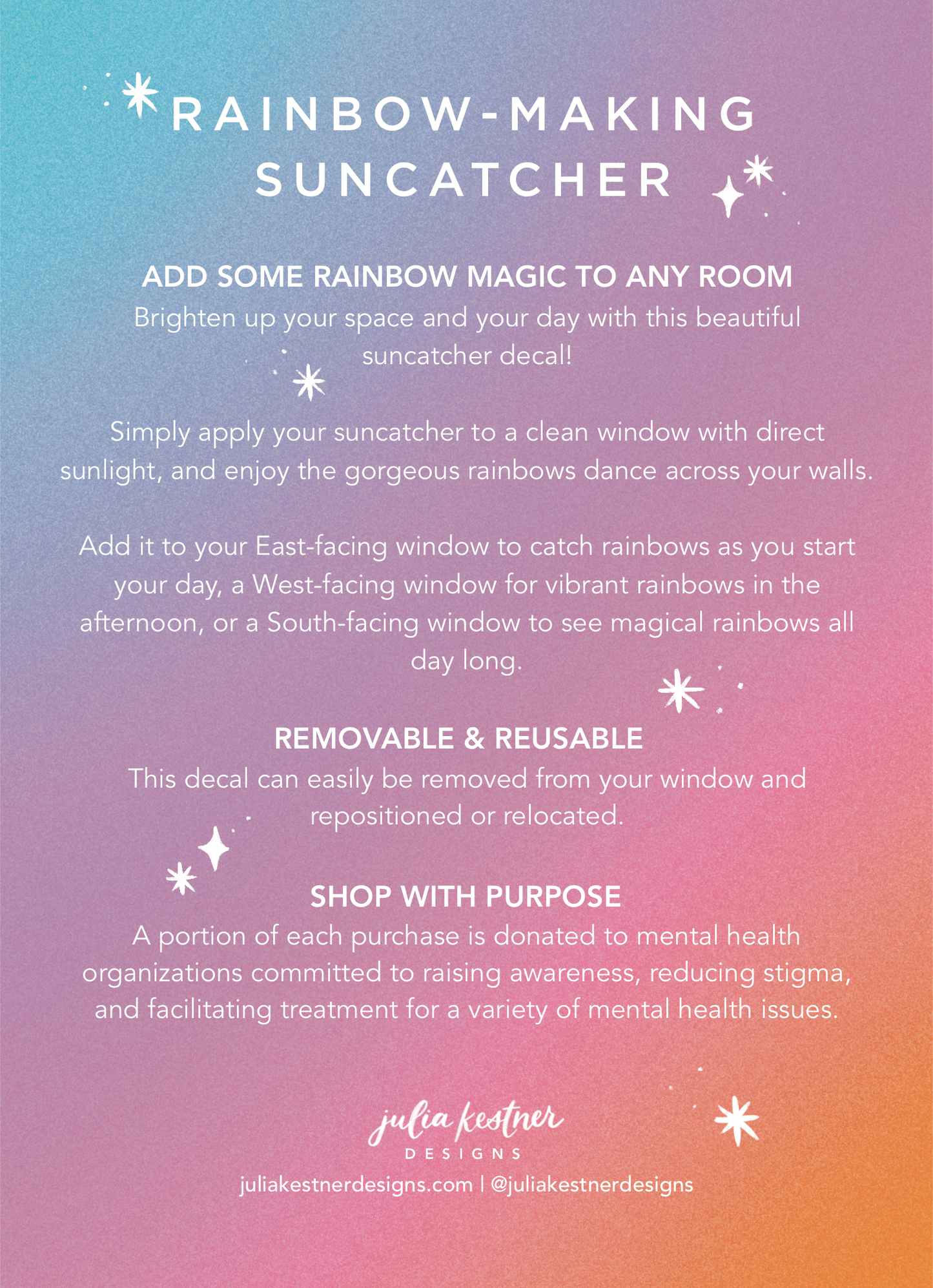 Bloom in Your Own Time Rainbow-Making Suncatcher