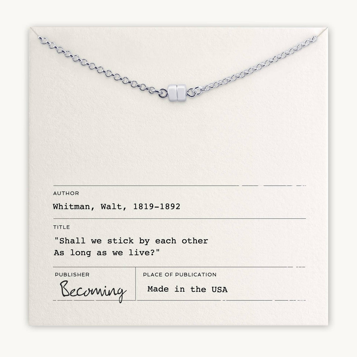 Stick Together Necklace | Sterling Silver