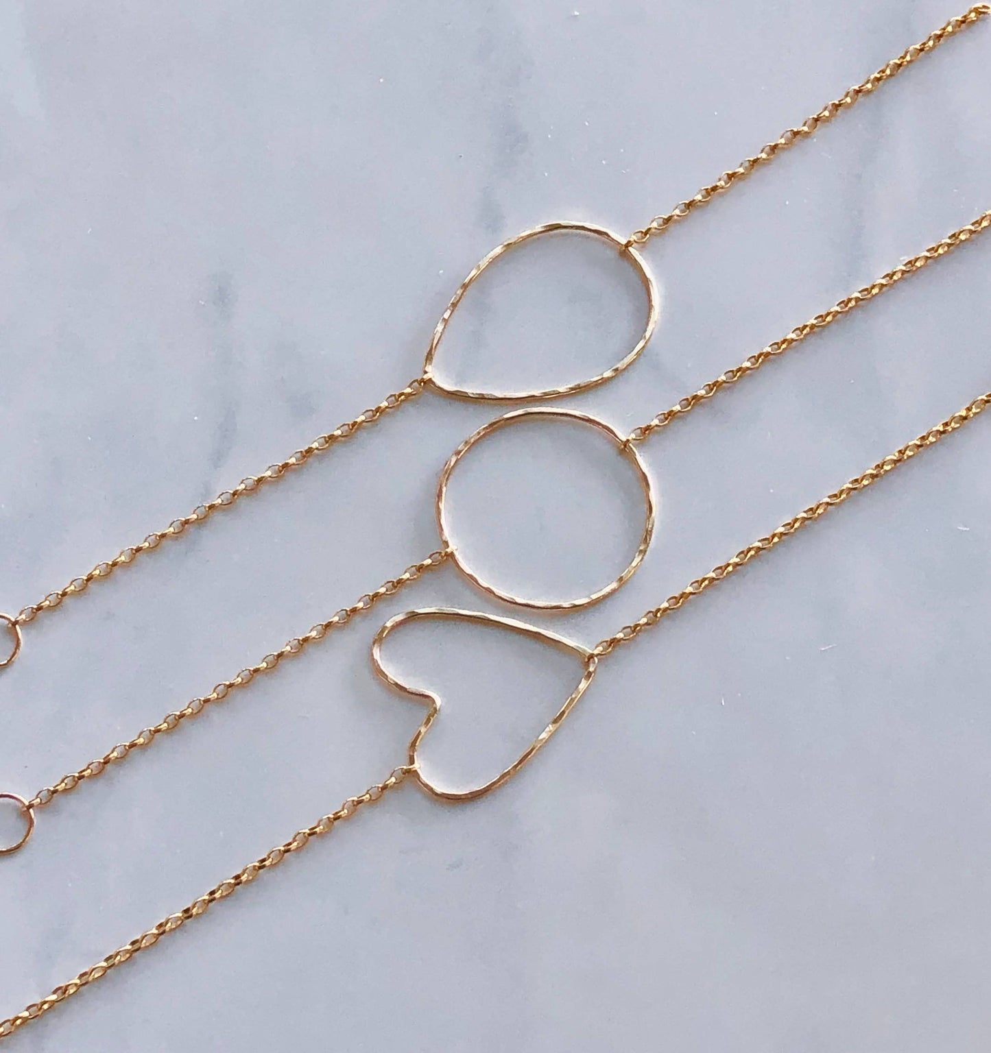 Hammered Heart Bracelet