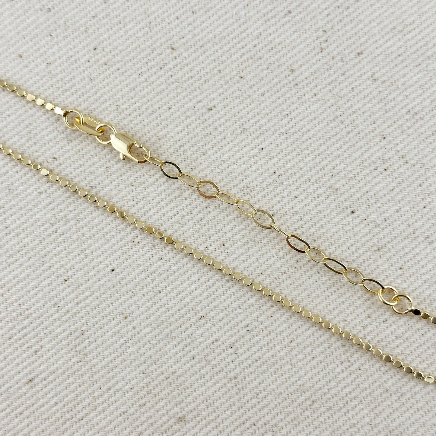 18k Gold Filled 1.5mm Flat Dot Ball Bracelet | 6.5 inches + 2 inch extender