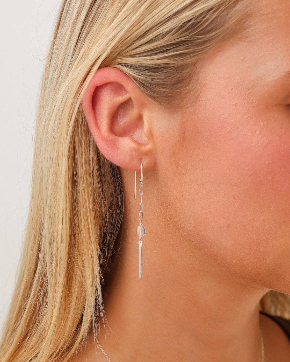 Opal Aura Earrings | Gemstone: Sterling Silver