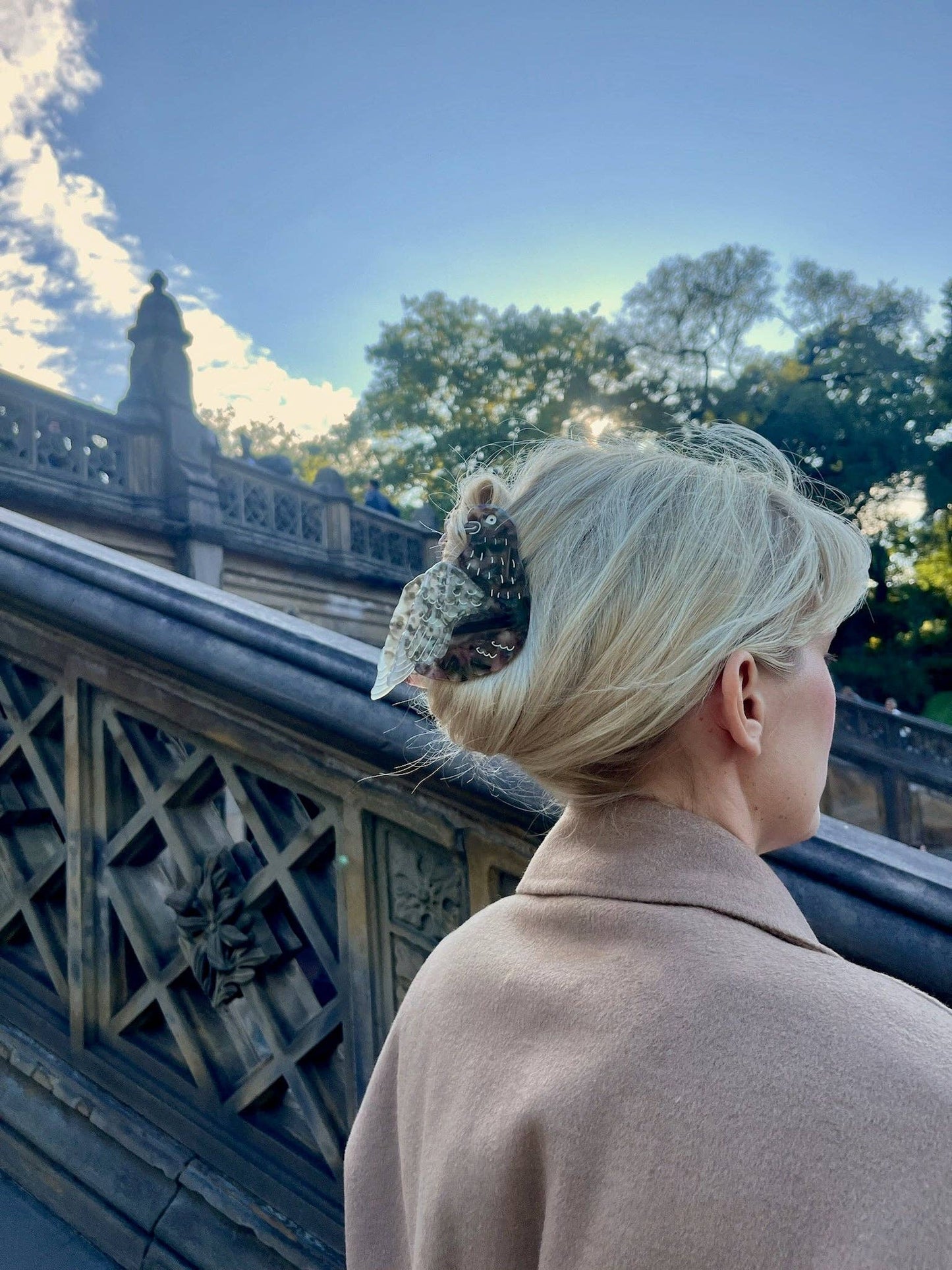 Hand-painted Pigeon Claw Hair Clip | Eco-Friendly