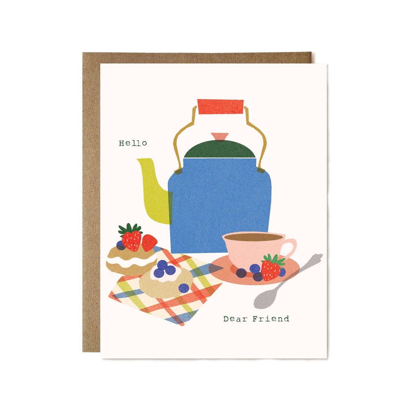 Hello Dear Friend Teapot Card