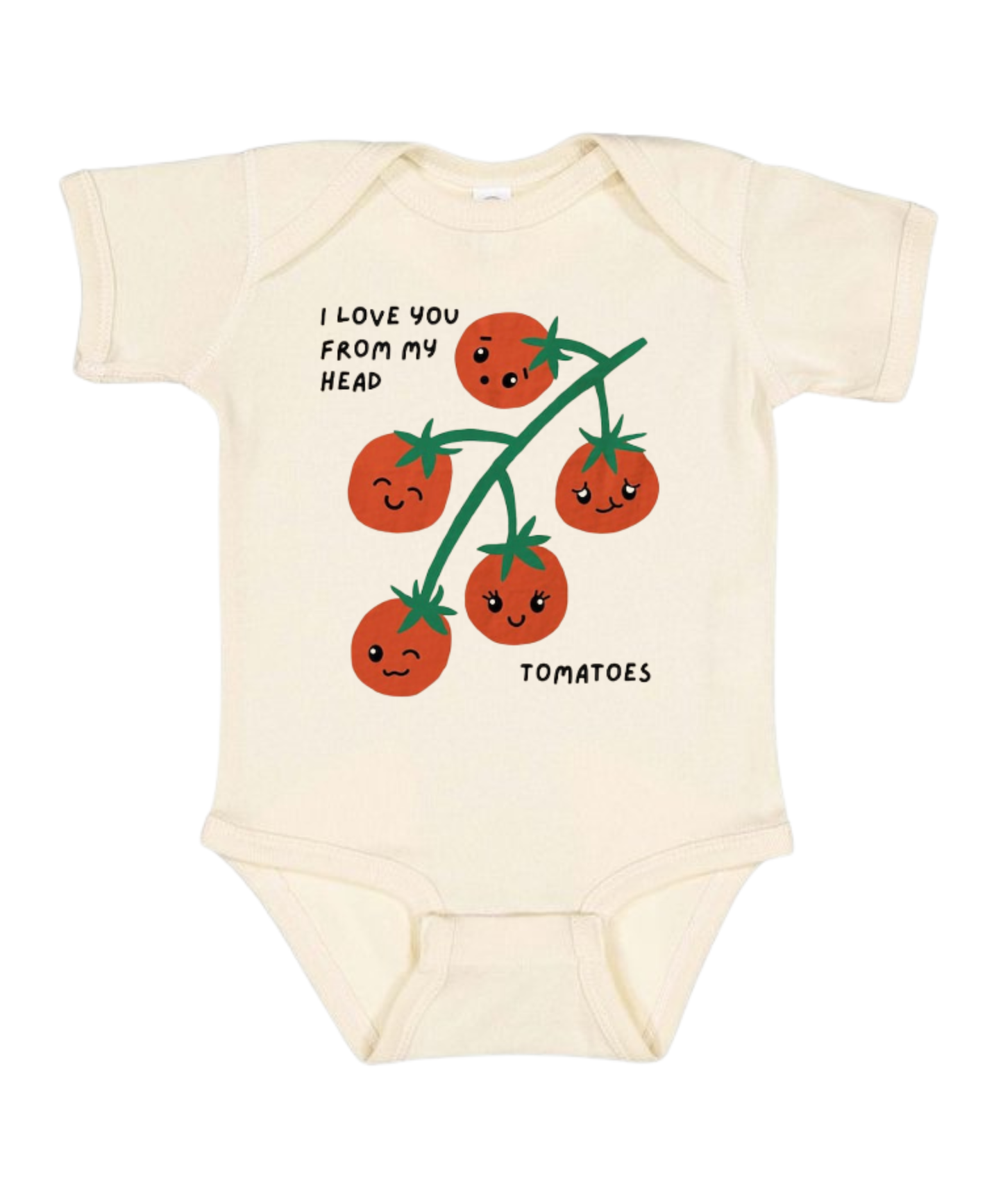 Love You Tomatoes Baby Onesie | New Baby Gift | New Baby Onesie | Baby Garden Onesie: 8-11lbs