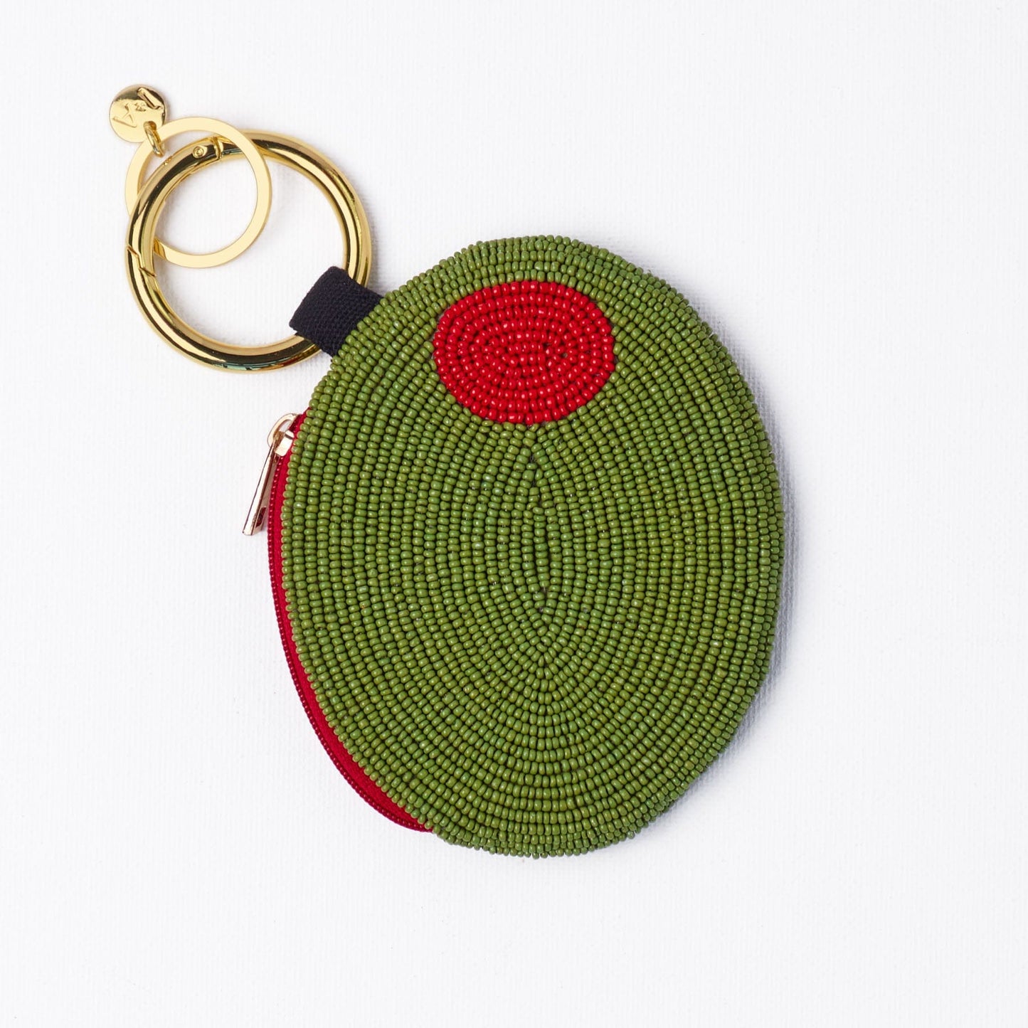 Mary Olive Beaded Coin Purse Green