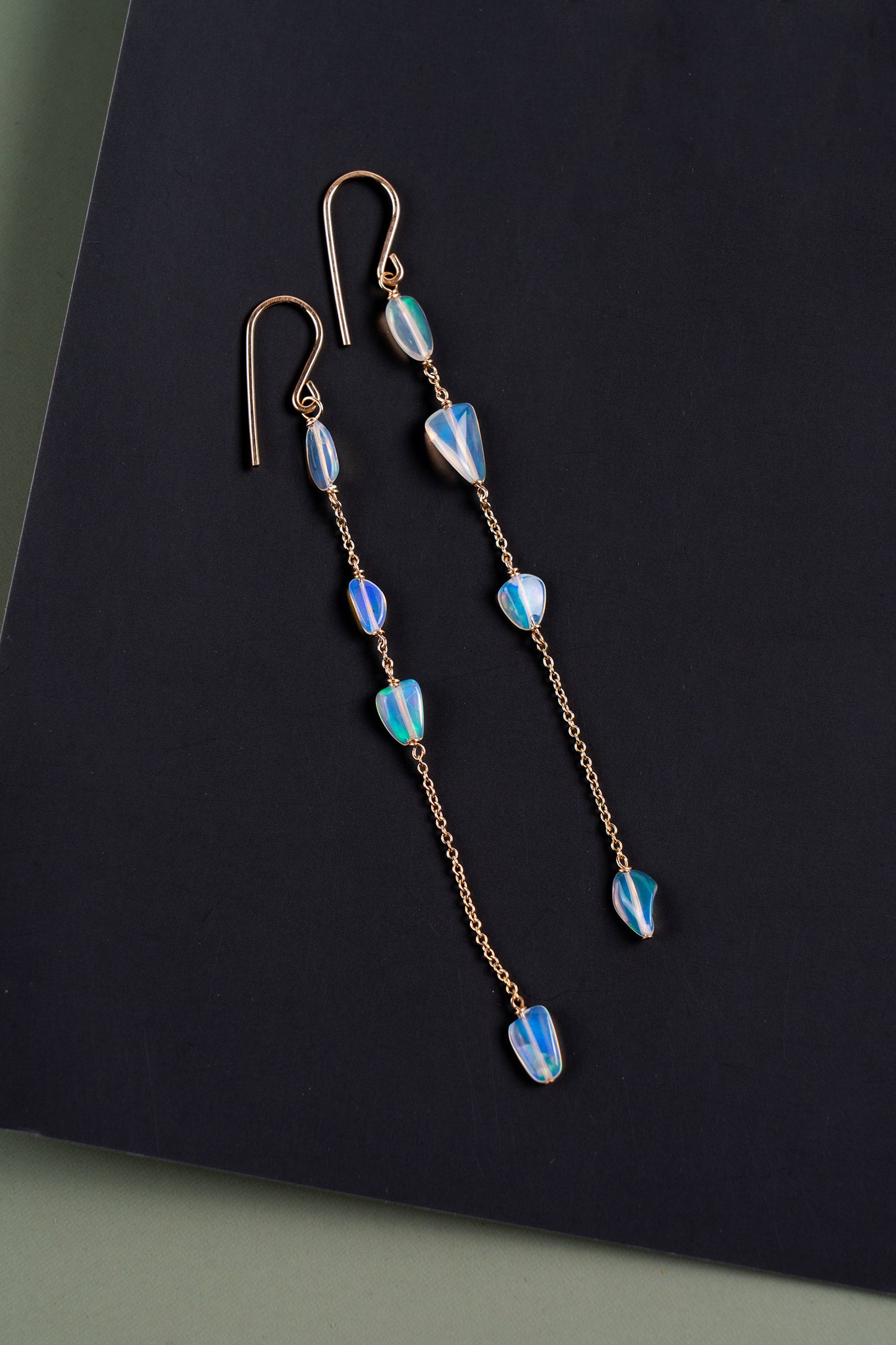 Ethiopian Opal Long Drops
