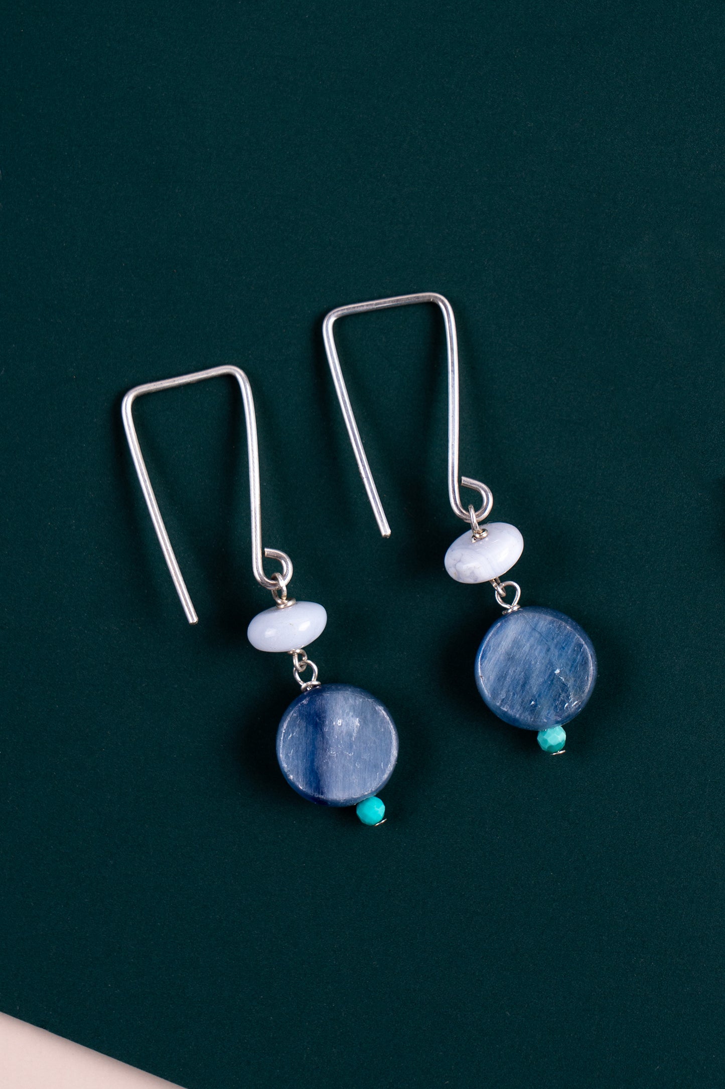 Blue Geometric Earrings | SS