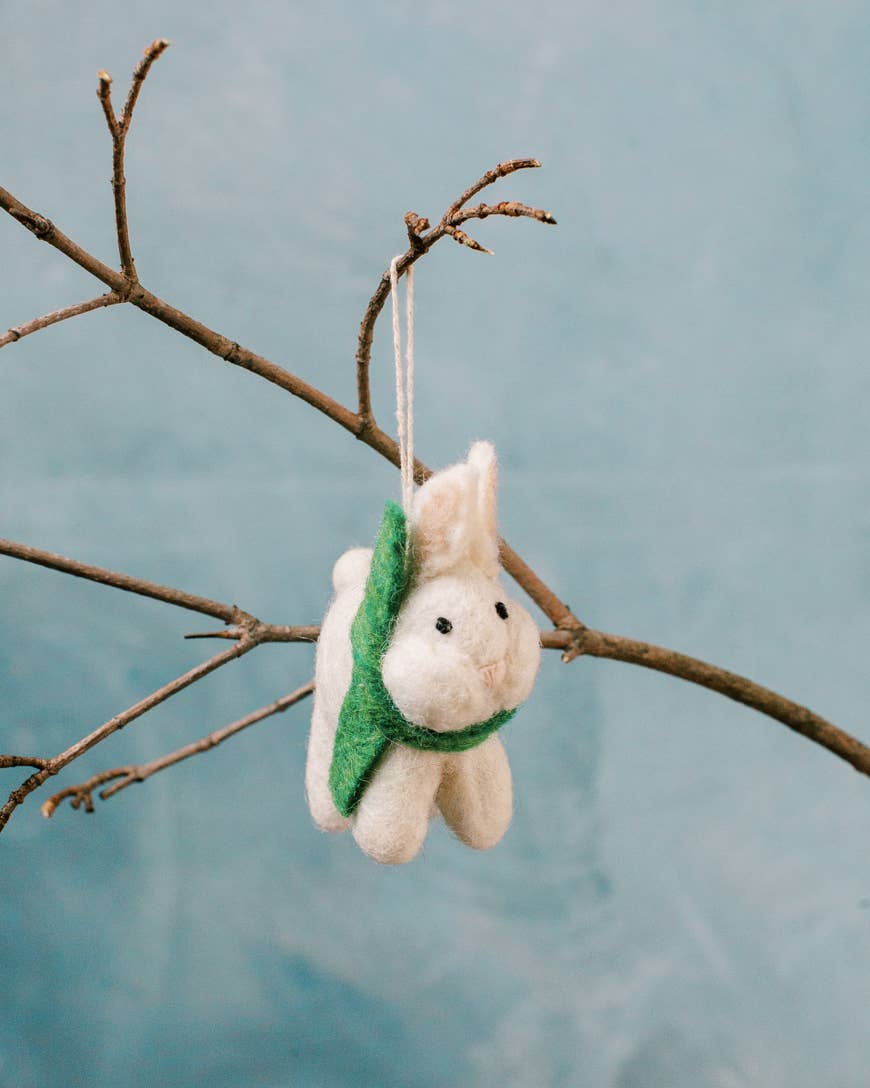 WINTER BUNNY FELT ORNAMENT