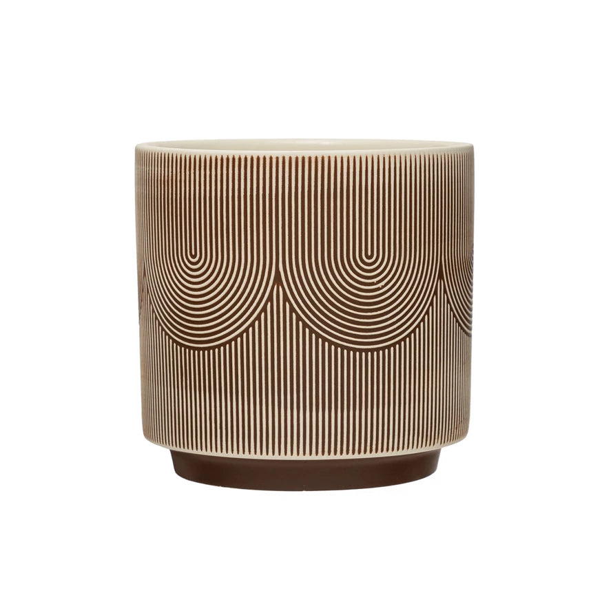 Textured Stoneware Planter