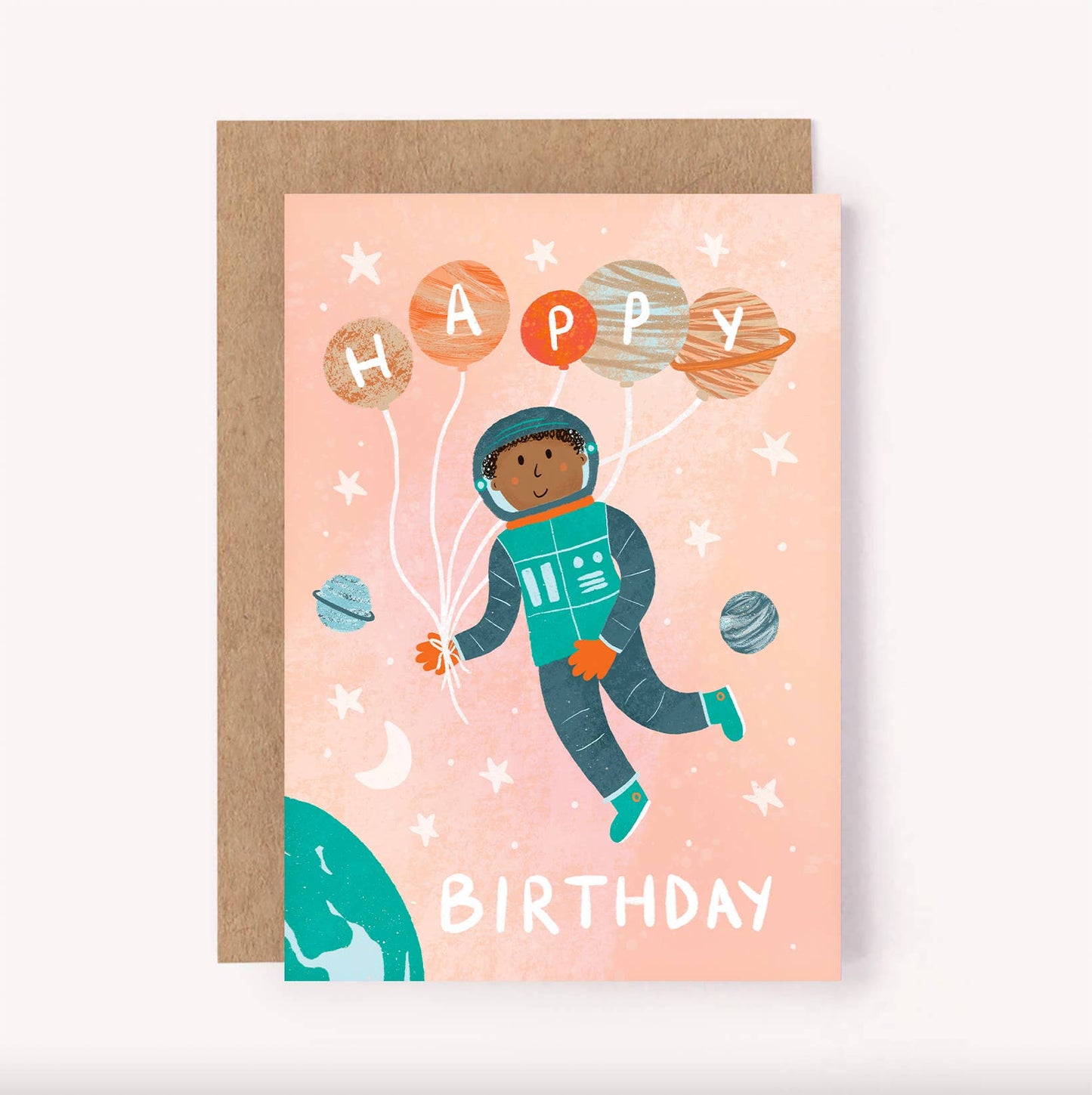 Astronaut Happy Birthday Card