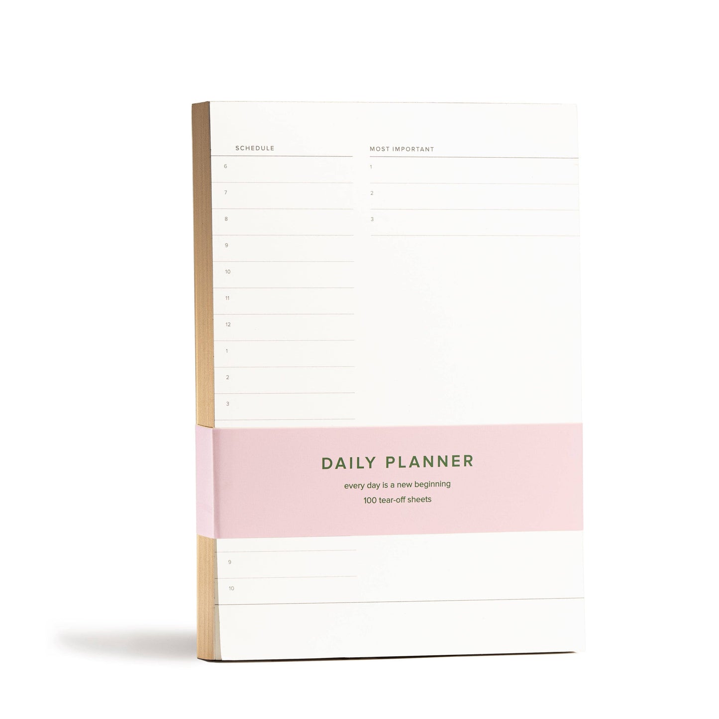 Daily Planner Pad: Gold