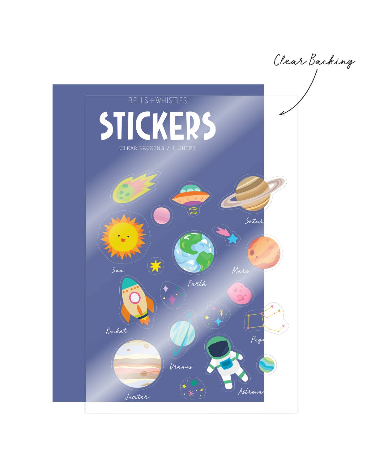 Planet Clear Stickers