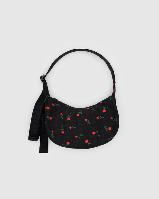Small Nylon Crescent Bag | Painted Wildflower