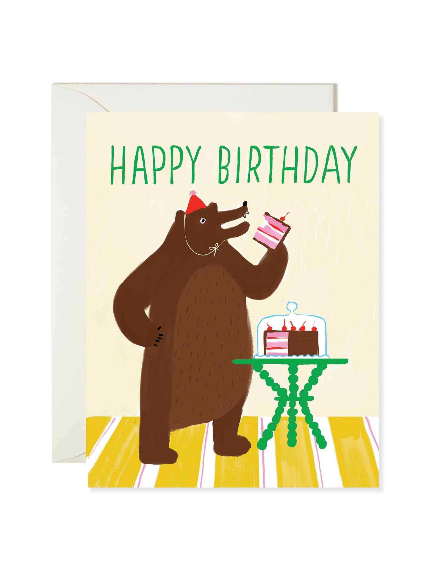 Bear Eats Cake Birthday – Funny Bear Birthday Card