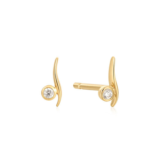Wavy Diamond Studs
