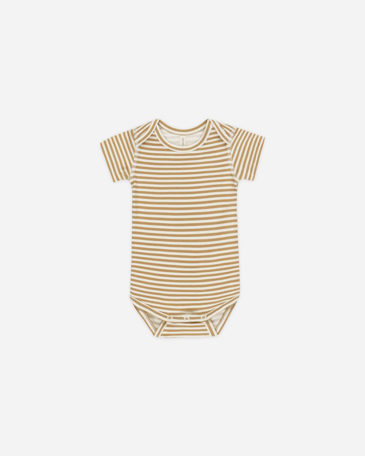 Short Sleeve One-Piece Honey Stripe: 18-24M