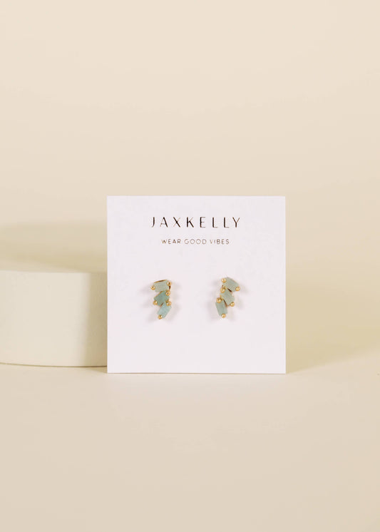 Offset Trio Amazonite Earring