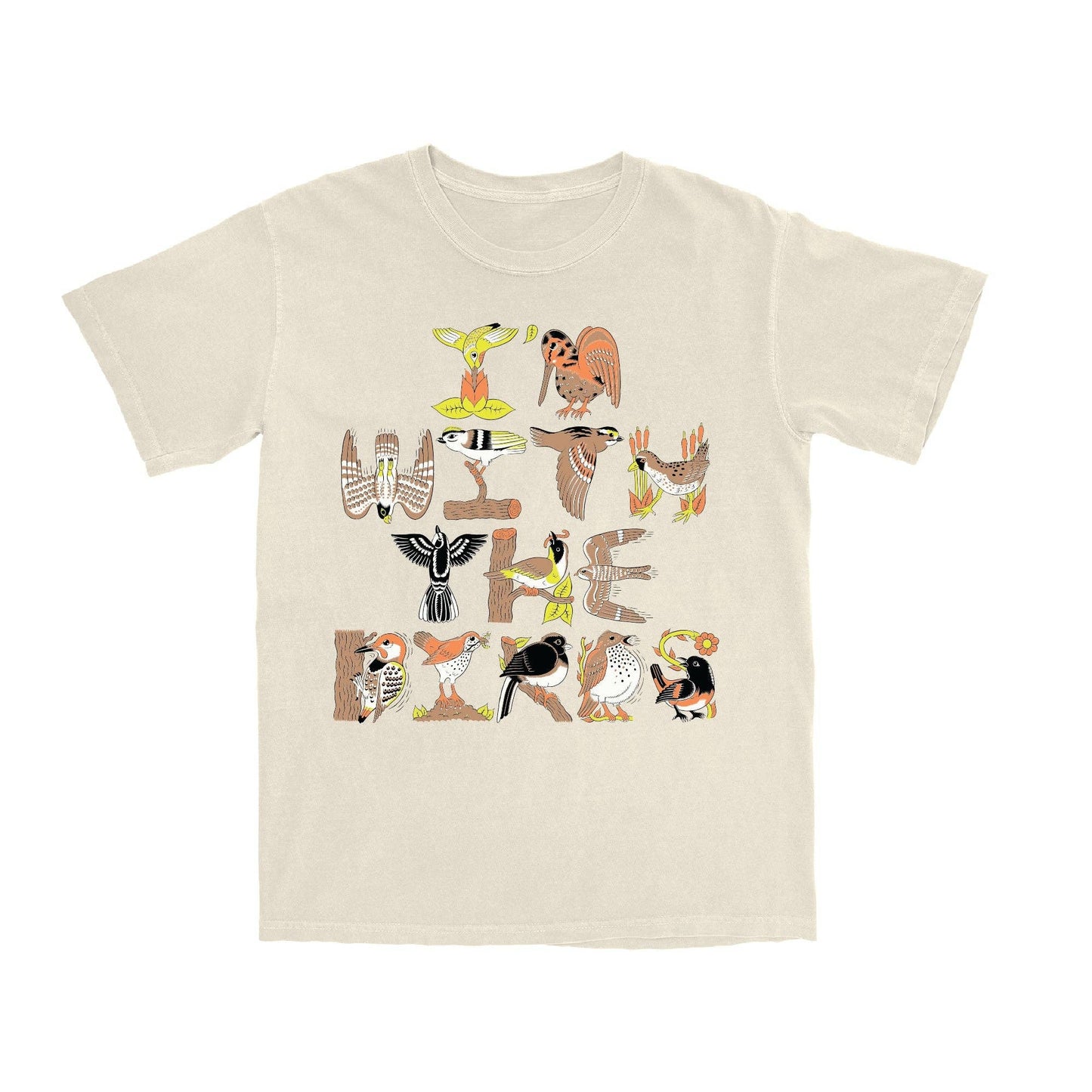 I'm With The Birds T-Shirt: 3XL / Ivory