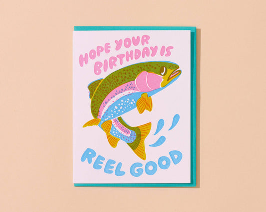 Letterpress Birthday Card | Reel Good Trout