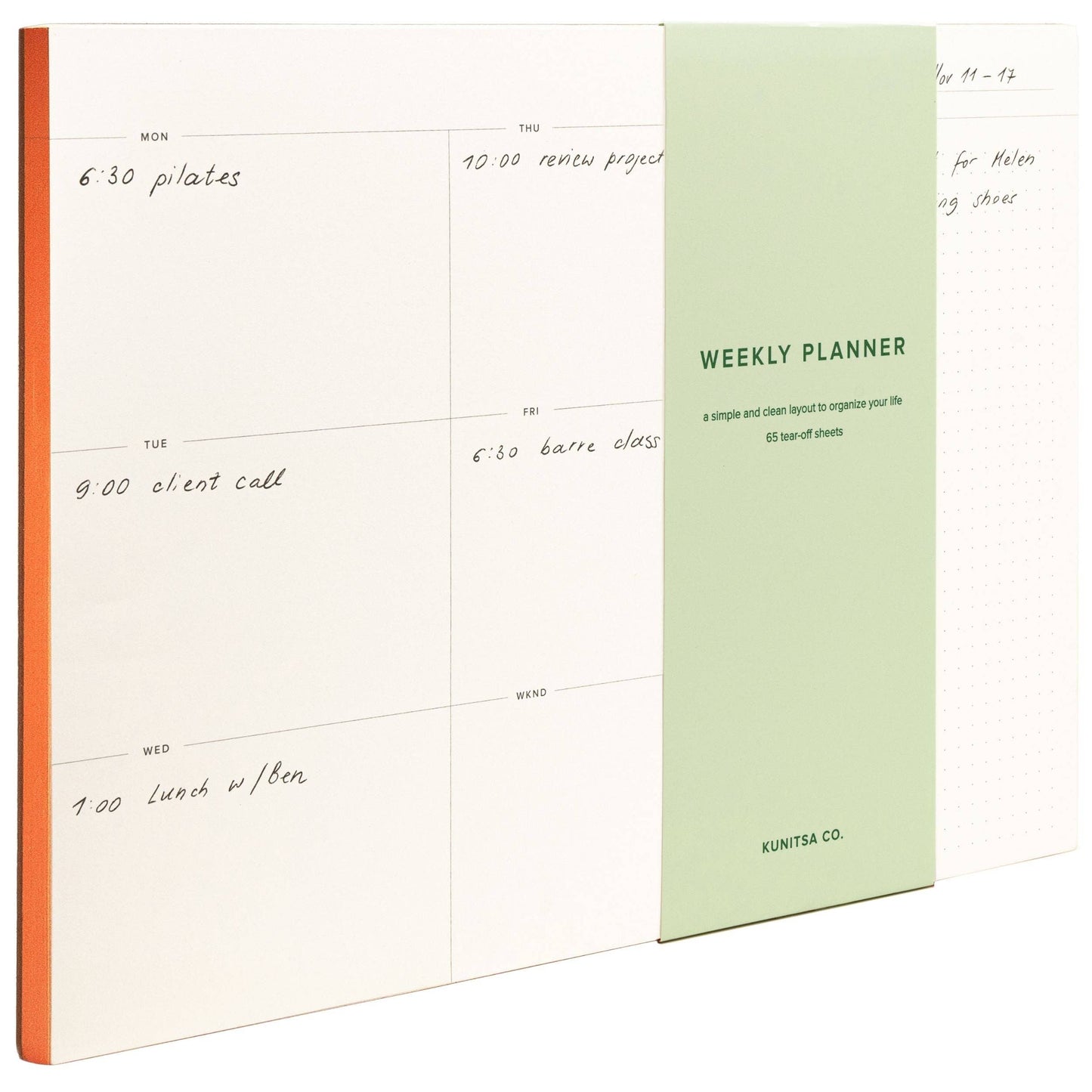 Weekly Planner Pad: Gold