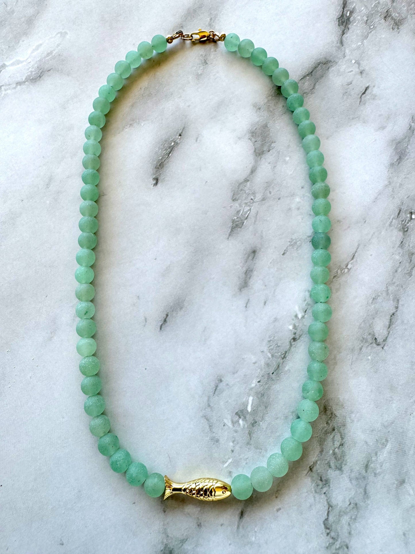 Ashia Beaded Fish Necklace | Mixed Gemstone