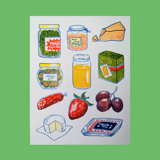 Girl Dinner | 8.5"x11" Risograph Print