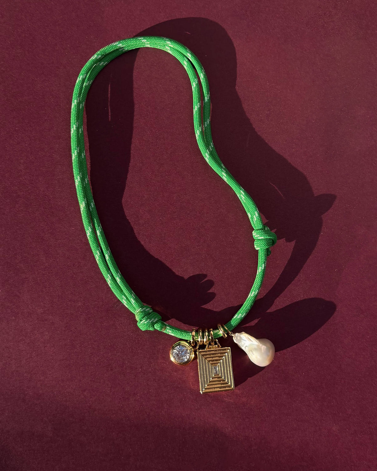 Tommy Cord Necklace: 15-28" / Jade