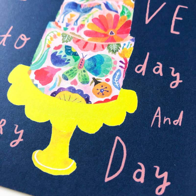 Wedding Cake Love Wedding Greeting Card