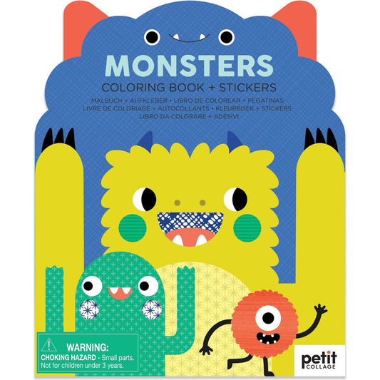 Monsters Coloring Book and Stickers