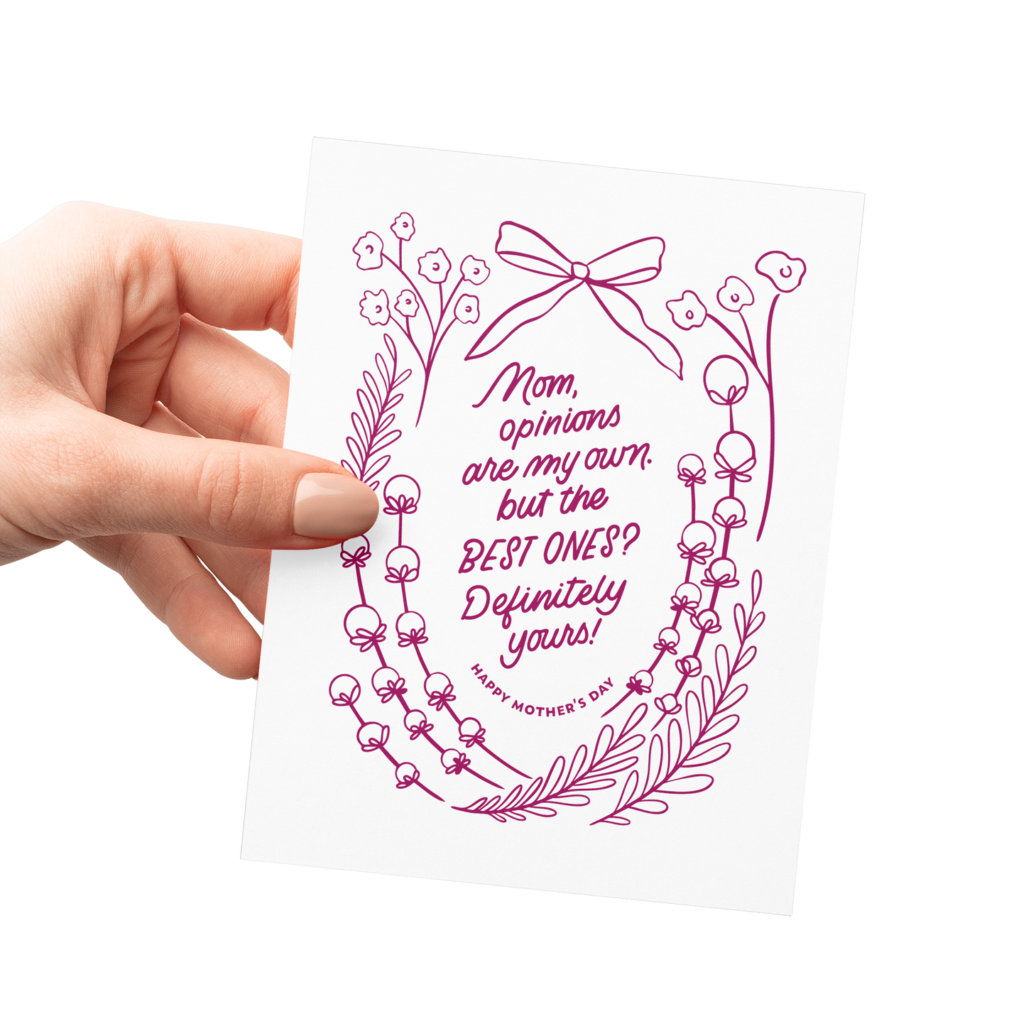 Mom's Best Opinions | Floral Mother's Day Letterpress Card