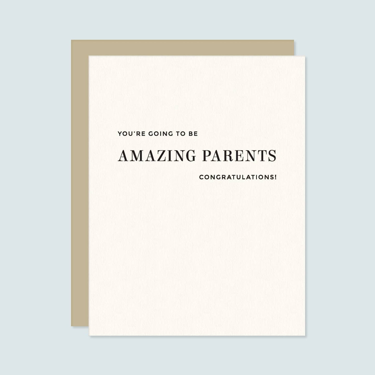 Amazing Parents Letterpress Greeting Card