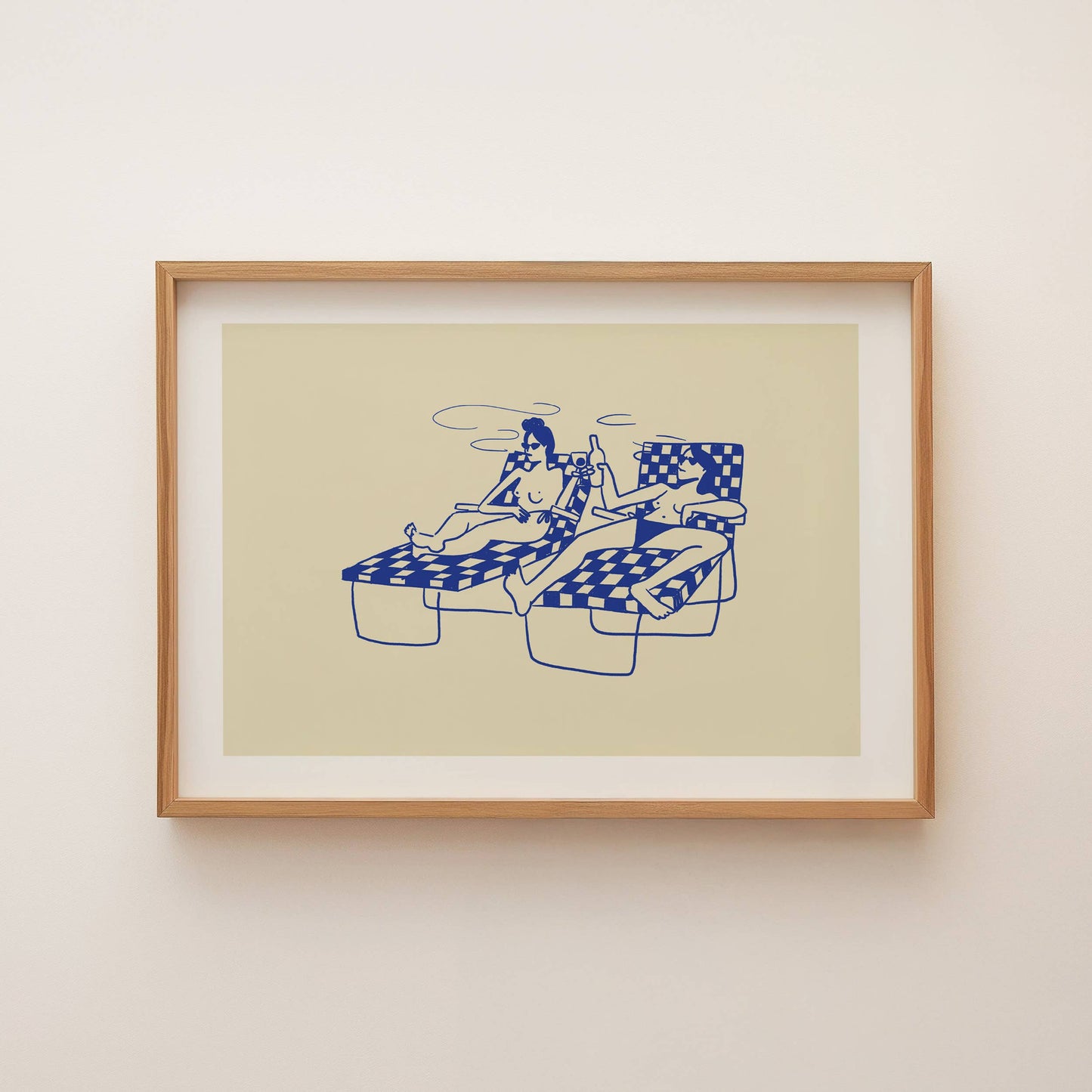 "Swim Club" Vintage Inspired Minimal Art Print | Medium