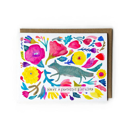 Fantastic Fox Birthday Greeting Card