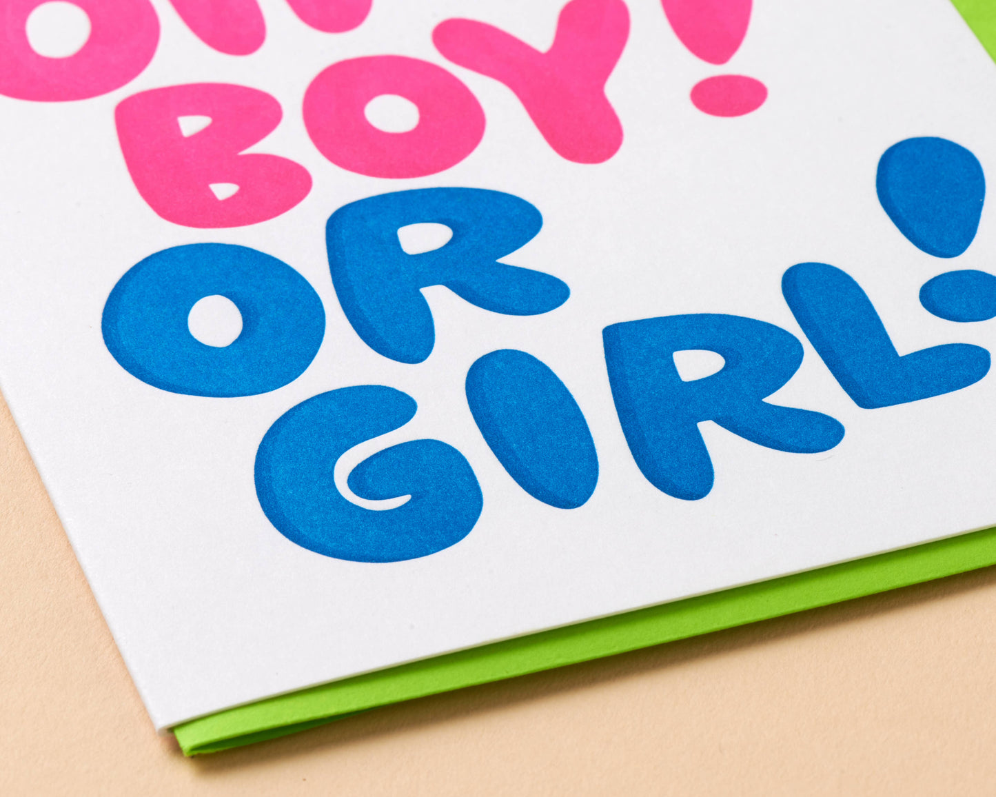 Oh Boy! Or Girl! Baby Shower Letterpress Greeting Card - baby announcement